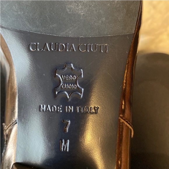 Claudia Cuiti Bronze Metallic Leather Ankle Boot - Picture 8 of 9